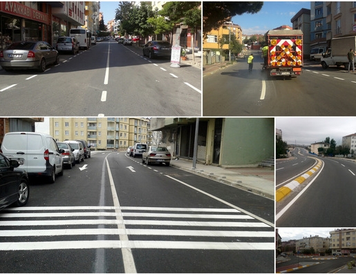 12 kilometre asfalt işaretlendi