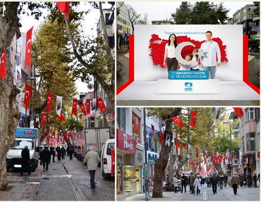 Binlerce karanfilden Türk Bayrağı