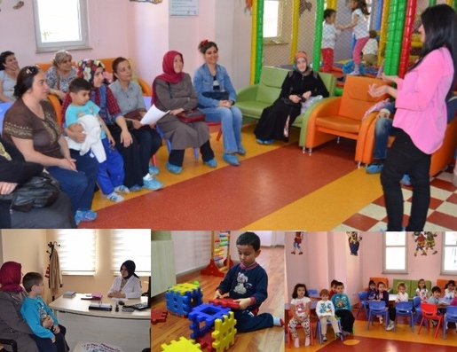 Çocuklar oyuna veliler eğitime