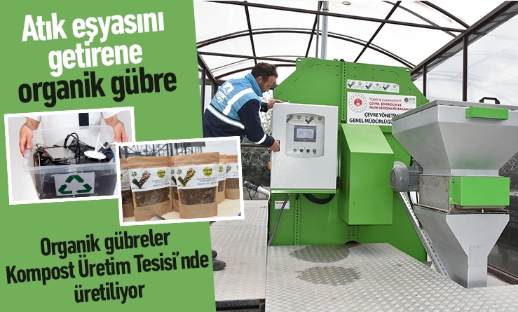 Eski atık eşyasını getirene organik gübre