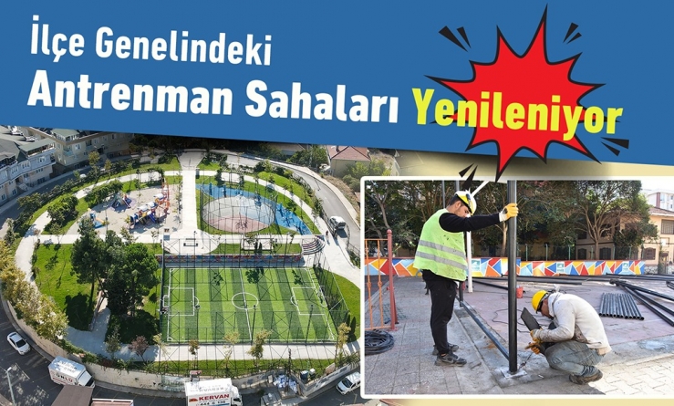 İlçe Genelindeki Antrenman Sahaları Yenileniyor