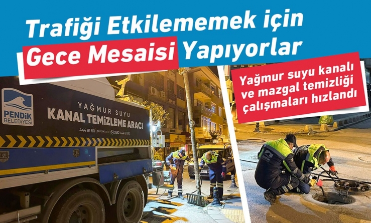 Çarşıda trafiği etkilememek için gece mesaisi yapıyorlar