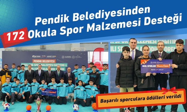 Pendik Belediyesinden 172 Okula Spor Malzemesi Desteği