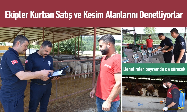Kurban Satış ve Kesim Alanlarını Denetliyorlar