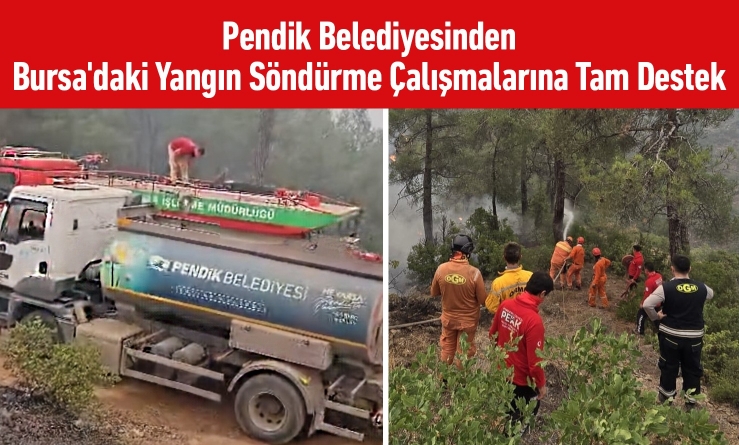 Pendik Belediyesinden Bursa'daki Yangın Söndürme Çalışmalarına Tam Destek