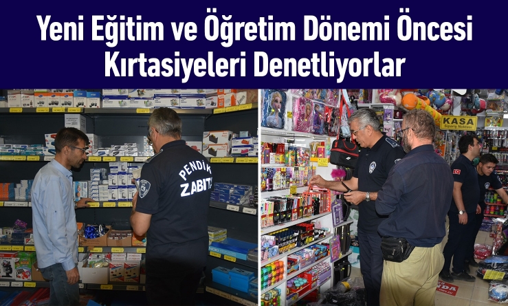 Yeni Eğitim ve Öğretim Dönemi Öncesi Kırtasiyeleri Denetliyorlar