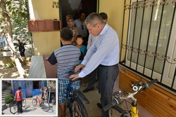 Çat kapı gelen bisikletler sevindirdi